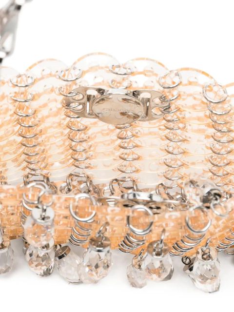 Rabanne Paco 1969 disc-charm chain shoulder bag - White