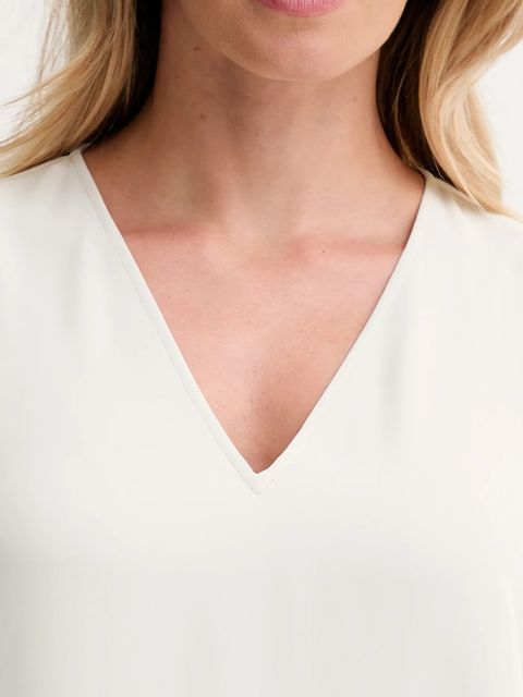 Calvin Klein bluzka damska kolor beżowy gładka LV044D164G