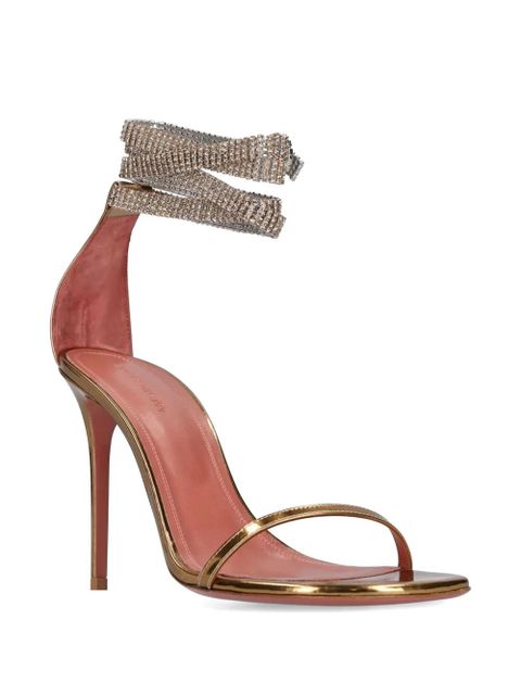 Amina Muaddi crystal-embellishment sandals - Gold - zdjęcie produktu nr 2