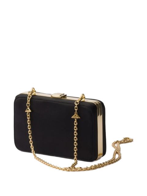 Prada satin mini-clutch with shoulder strap - Black