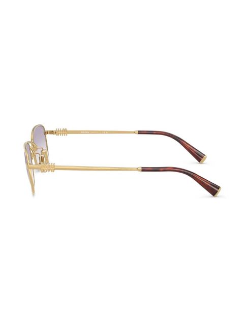 Miu Miu Eyewear rectangle-frame sunglasses - Gold