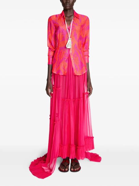 DRIES VAN NOTEN ruffled skirt - Pink - zdjęcie produktu nr 2