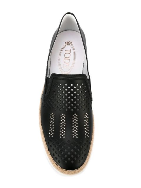 Tod's fringed slip on espadrilles - Black - zdjęcie produktu nr 2