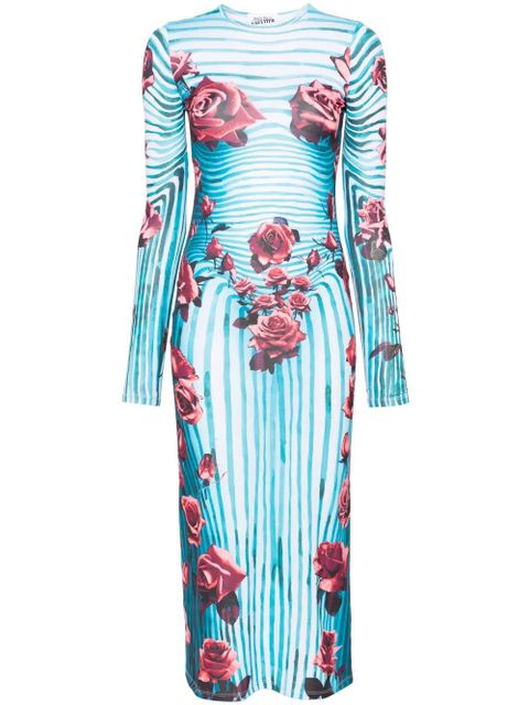 Jean Paul Gaultier Flower Body Morphing midi dress - Blue - zdjęcie produktu nr 1