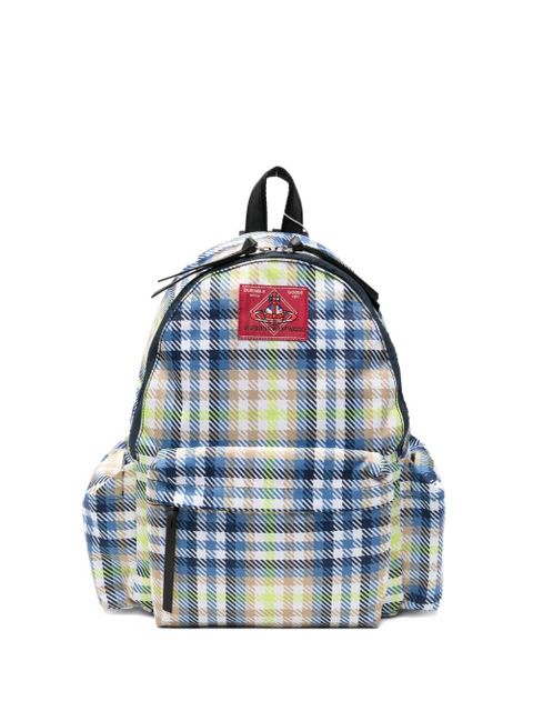 Vivienne Westwood medium George tartan-print backpack - White - zdjęcie produktu nr 1