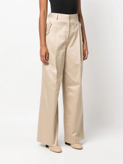 Lanvin wide-leg gabardine trousers - Neutrals - zdjęcie produktu nr 2