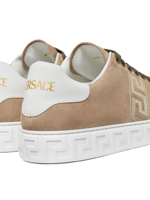 Versace Greca suede sneakers - Brown