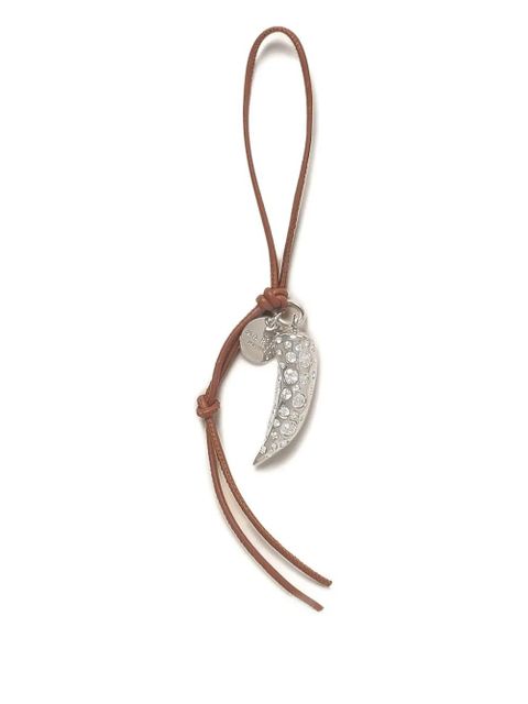 Marni leather crystal-embellished keyring - Brown - zdjęcie produktu nr 1