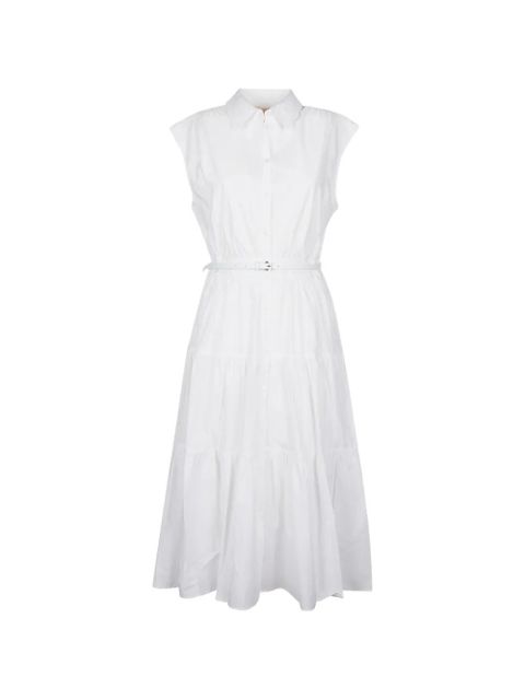 Michael Kors belted tiered dress - White - zdjęcie produktu nr 1