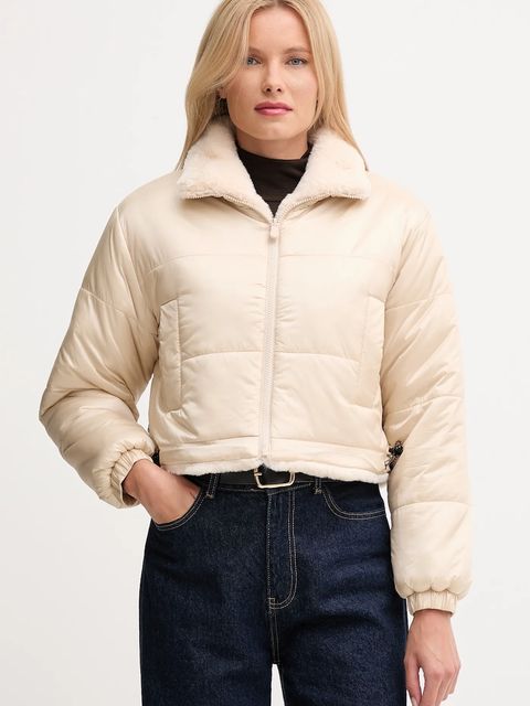 Save The Duck kurtka dwustronna YUKI kolor beżowy zimowa D32492W.FURY21