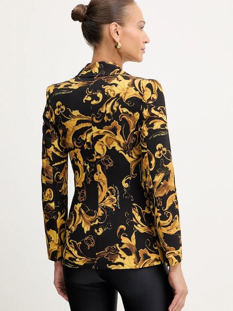 Versace Jeans Couture marynarka kolor czarny jednorzędowa wzorzysta 79HAQ703 NS565