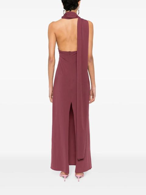 Magda Butrym shawl-collar maxi dress - Pink