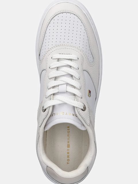 Tommy Hilfiger sneakersy TH SPORTY CUPSOLE TUMBLED LTR damskie kolor biały FW0FW09024