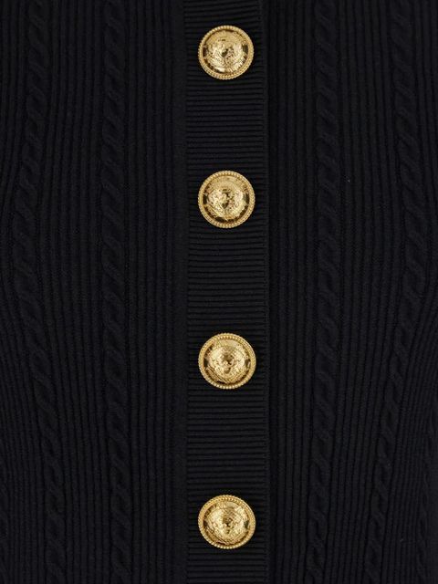 Balmain 4-pocket knitted cardigan - Black