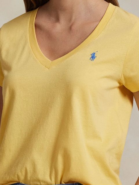 Polo Ralph Lauren t-shirt bawełniany damski kolor żółty 211902403