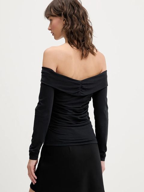 Abercrombie & Fitch bluzka damska kolor czarny gładka KI139-5664-900