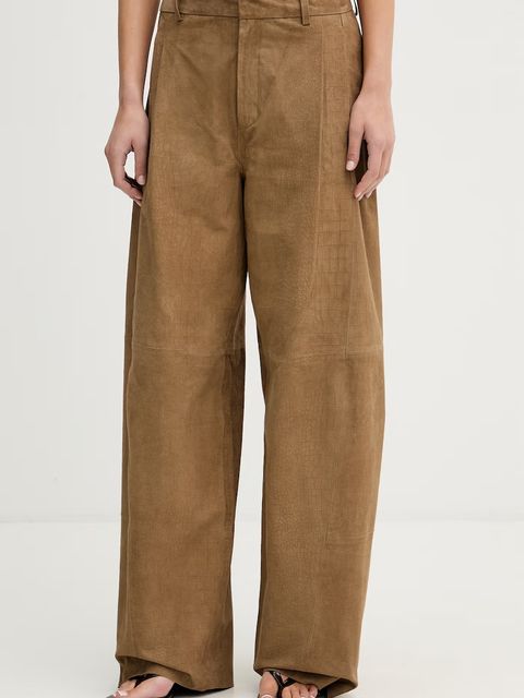 Gestuz spodnie wide leg damskie skórzane - zdjęcie produktu nr 1