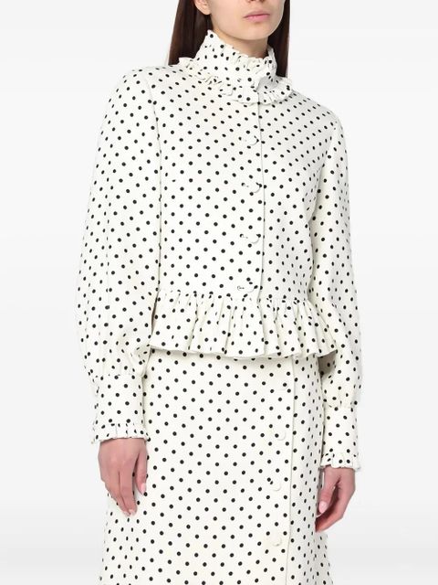 Valentino Garavani polka dot-print jacket - White
