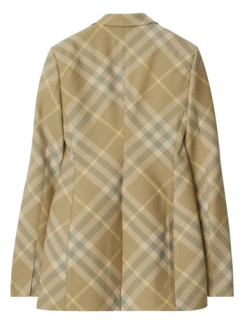 Burberry checked tailored single-breasted blazer - Neutrals