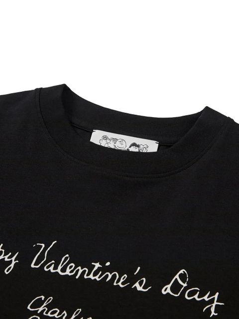 Marge Sherwood x Peanuts lettering-print T-shirt - Black