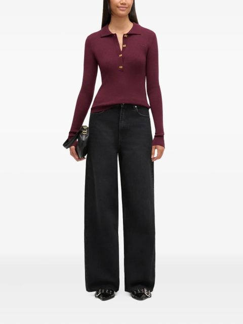 GANNI buttoned collared knitwear - zdjęcie produktu nr 2