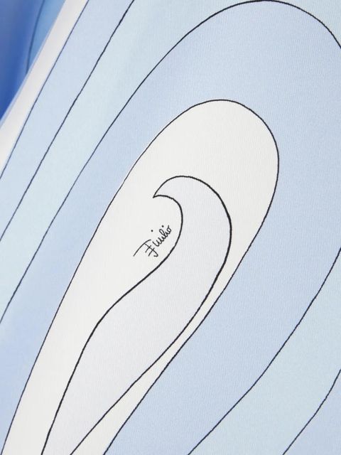 PUCCI marmo-print silk blouse - Blue