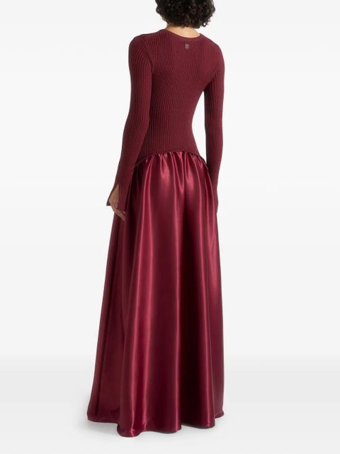 Manière De Voir Adeline panelled maxi dress - Red - zdjęcie produktu nr 2