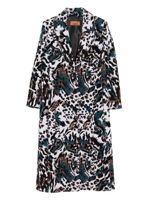 Missoni animalier-pattern button coat - White - zdjęcie produktu nr 1