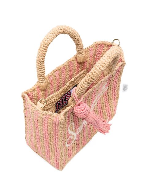MC2 Saint Barth mini Vanity striped tote bag - Neutrals