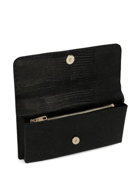 Dolce & Gabbana mini Sicily iguana-print leather bag - Black