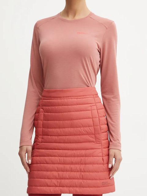 Jack Wolfskin spódnica sportowa Iceguard kolor pomarańczowy mini prosta - zdjęcie produktu nr 1