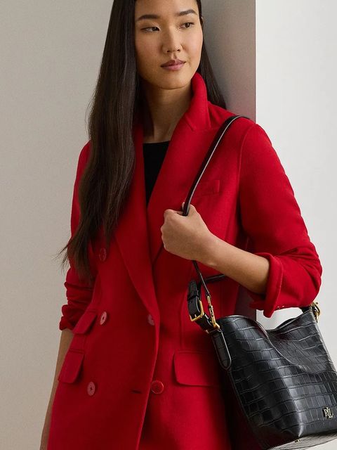 Lauren Ralph Lauren torebka skórzana kolor czarny 431980189