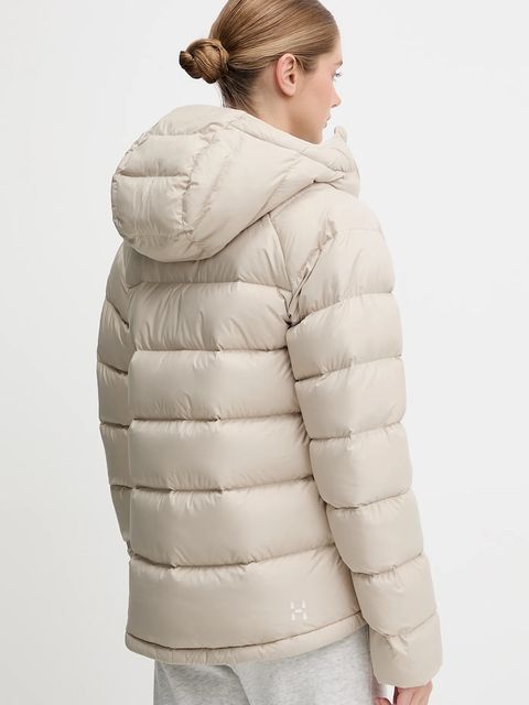 Haglöfs kurtka puchowa Rosson Down damska kolor beżowy zimowa 607468