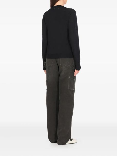 Golden Goose ribbed-trim wool sweater - Blue