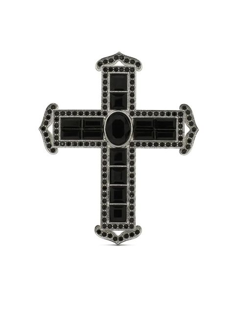 Dolce & Gabbana KIM DOLCE&GABBANA rhinestone-embellished cross ring - Silver - zdjęcie produktu nr 1