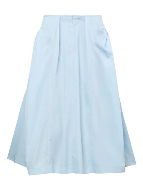 Simone Rocha pleated panelled midi skirt - Blue