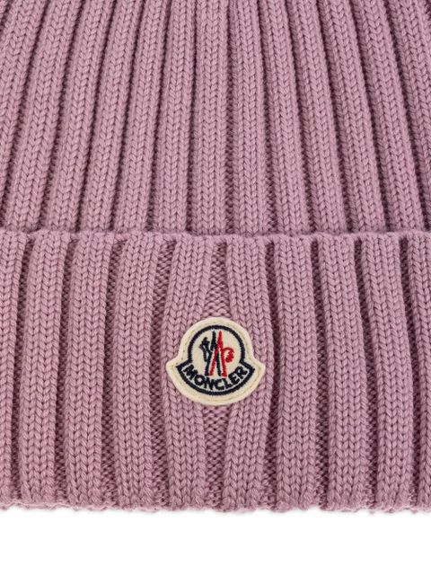 Moncler ribbed-knit beanie - Pink