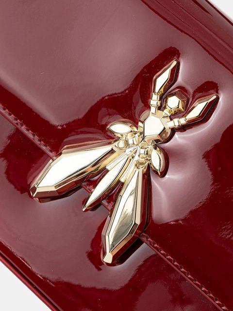 Patrizia Pepe torebka skórzana kolor bordowy 8B0231 L125