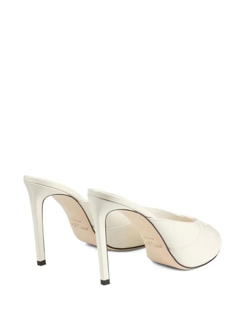 Jimmy Choo 100mm Brigitte peep-toe mules - Neutrals