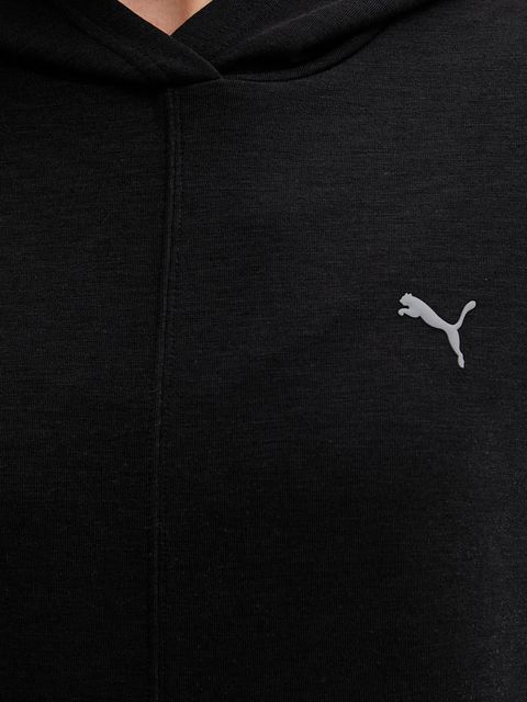 Puma bluza damska kolor czarny z kapturem z nadrukiem 527460