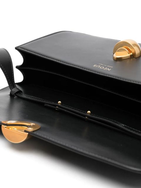 NEOUS polished-finish shoulder bag - Black