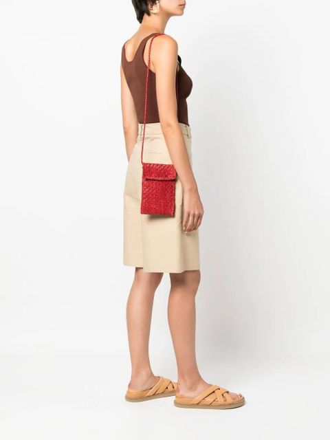 DRAGON DIFFUSION interwoven-design phone-case bag - Red