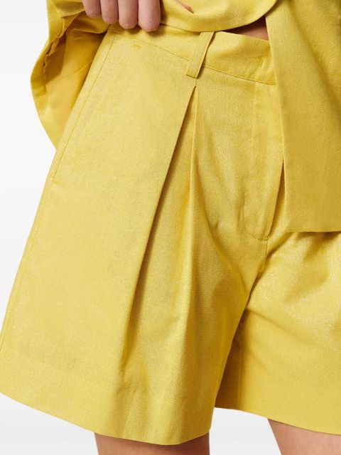 TWINSET lurex-detail tailored shorts - Yellow