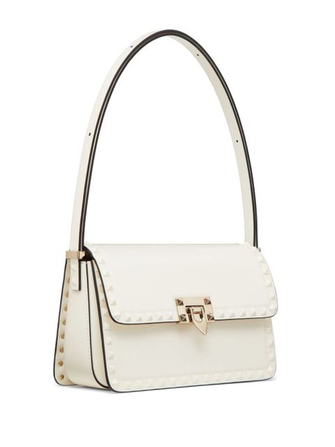 Valentino Garavani Rockstud23 leather shoulder bag - White