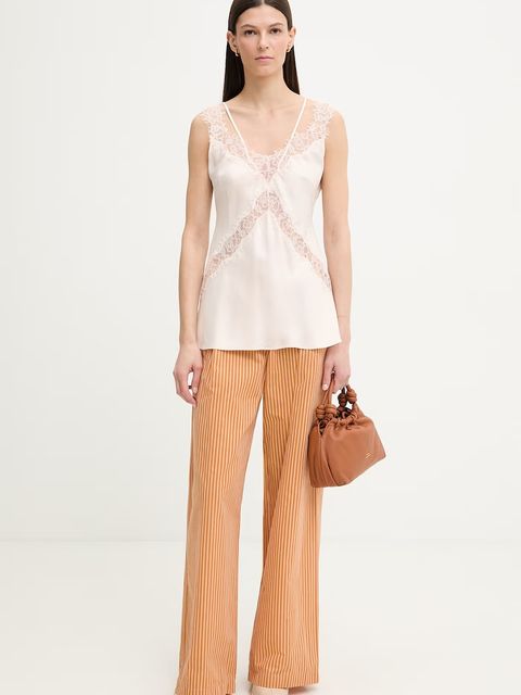 Sessun spodnie wide leg damskie bawełniane - zdjęcie produktu nr 1