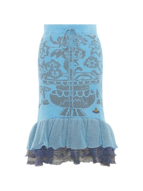 Vivienne Westwood Julia floral ruffled skirt - Blue - zdjęcie produktu nr 1