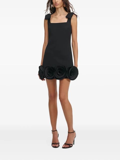 Self-Portrait floral-appliqué mini dress - Black - zdjęcie produktu nr 2