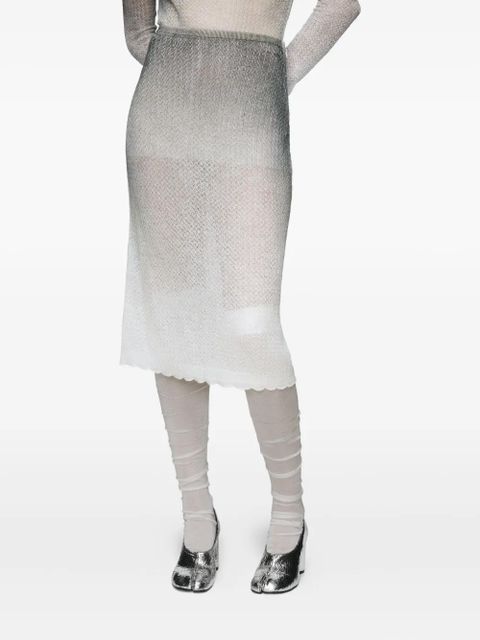 Maison Margiela ombré-effect midi skirt - Grey - zdjęcie produktu nr 2