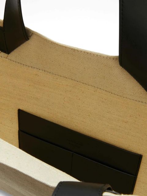 Jil Sander logo-print cotton tote bag - Neutrals - zdjęcie produktu nr 2