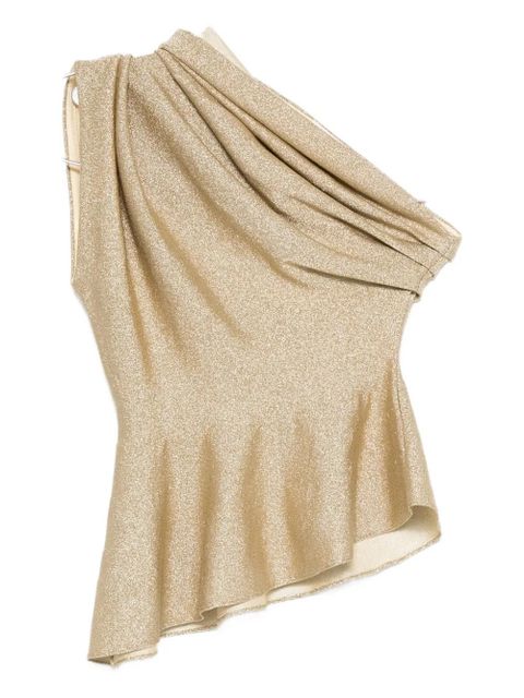 KHAITE Aimee draped blouse - Yellow